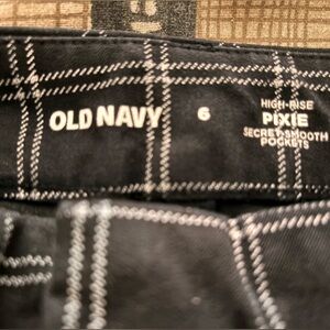 Black and white plaid dress pants